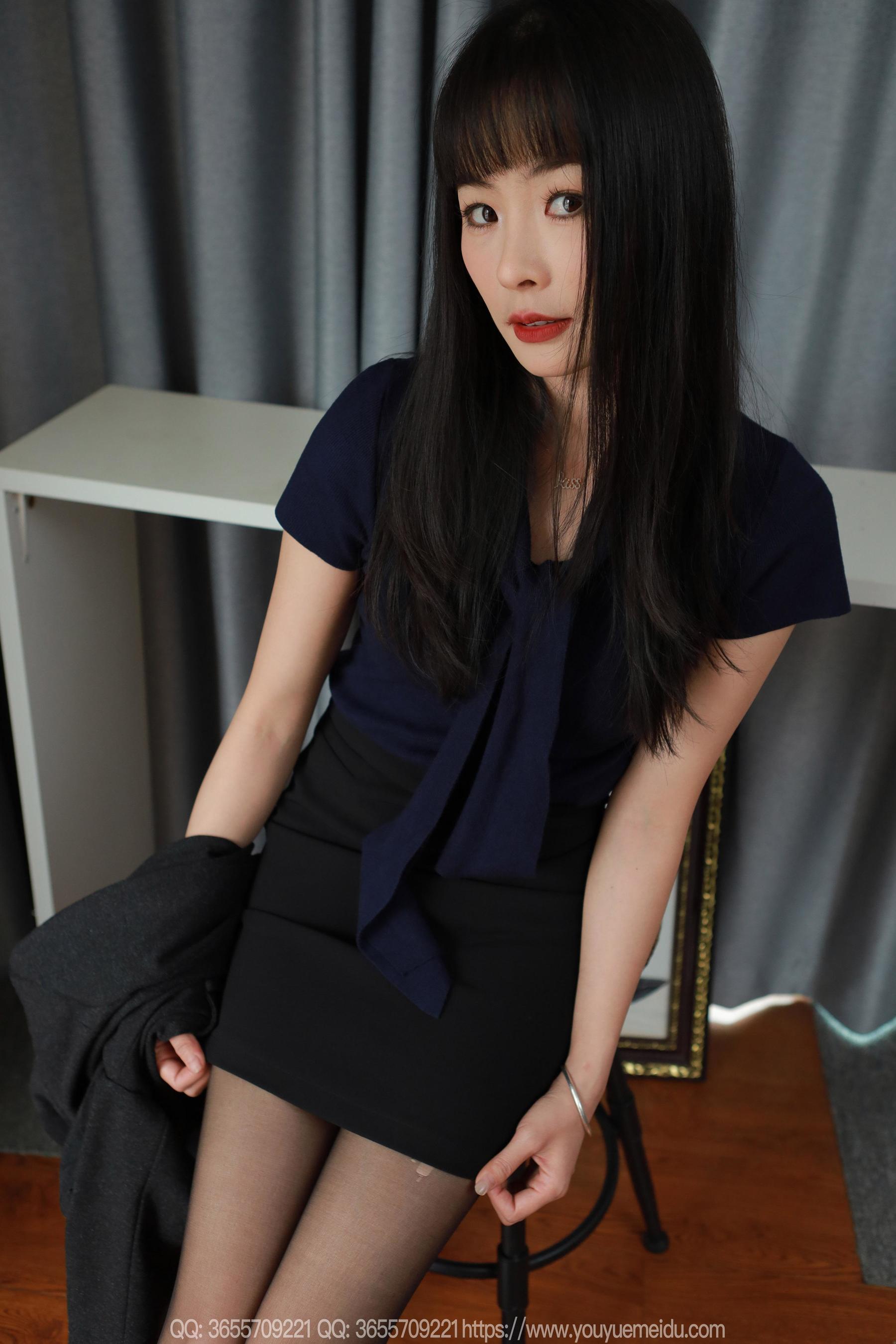 IESS异思趣向 - 模特： 小金 《黑丝平刘海》_第2张