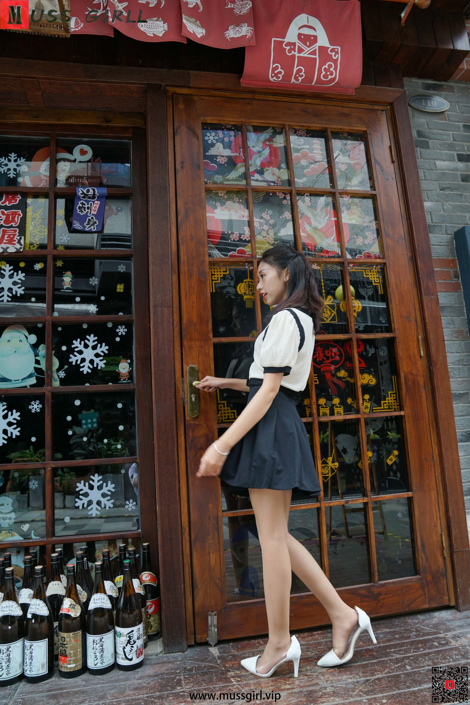 [慕丝女郎MussGirl] No.173 JK制服肉丝高跟_第2张