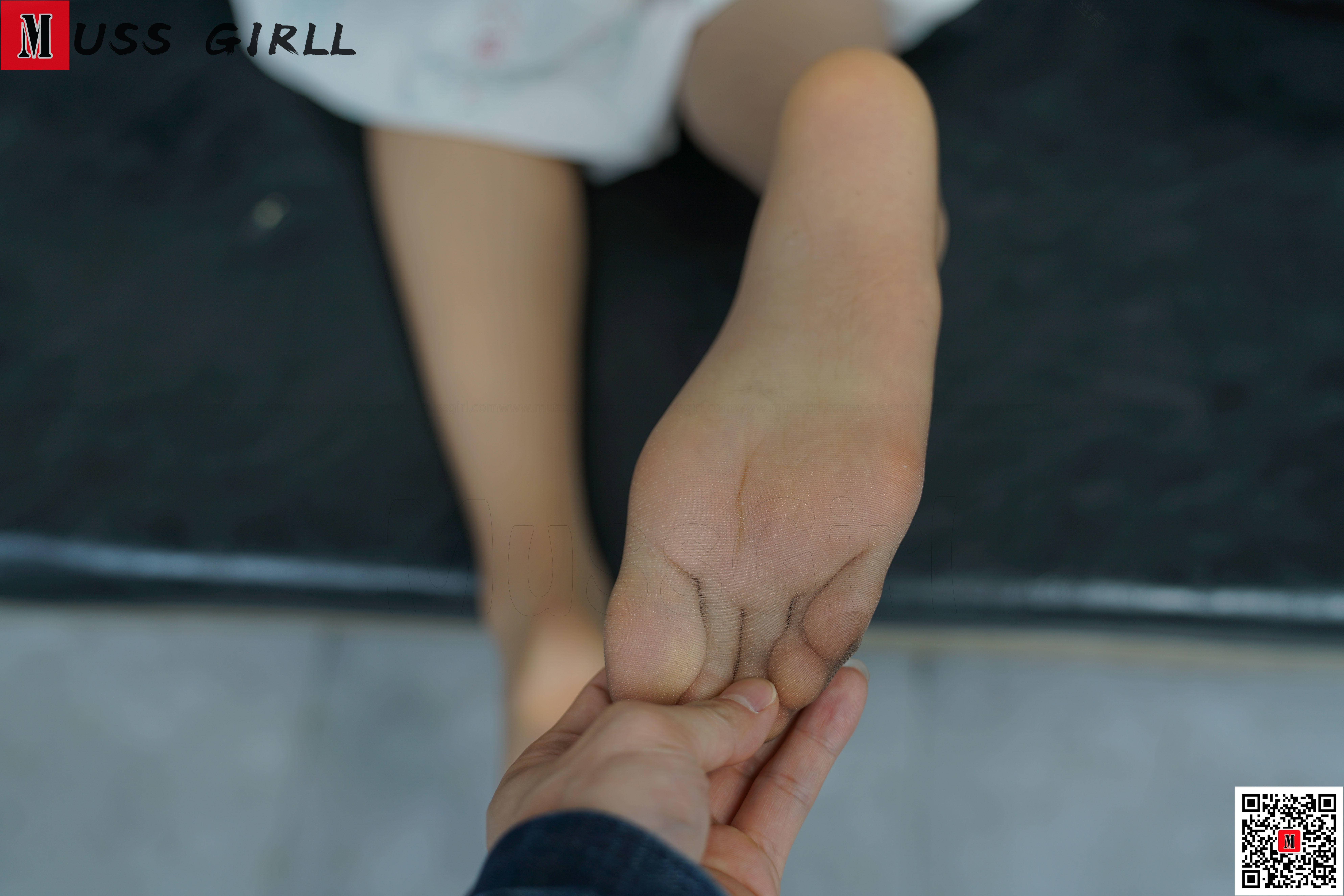 [慕丝女郎MussGirl] No.218 白色连衣裙肉丝_第5张