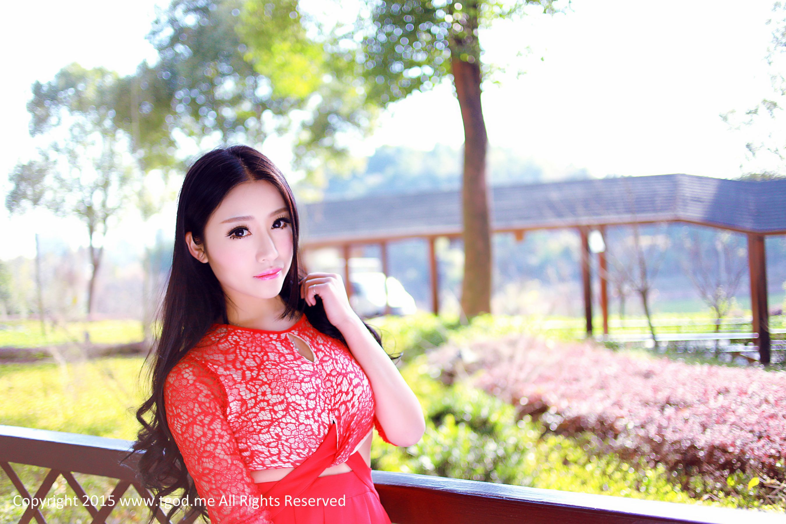 夏静、鲁思羽、胡宴绮《女神驾到》之嘉鱼山湖温泉 三位女神的专属女神池 [TGOD推女神] 写真集_第5张