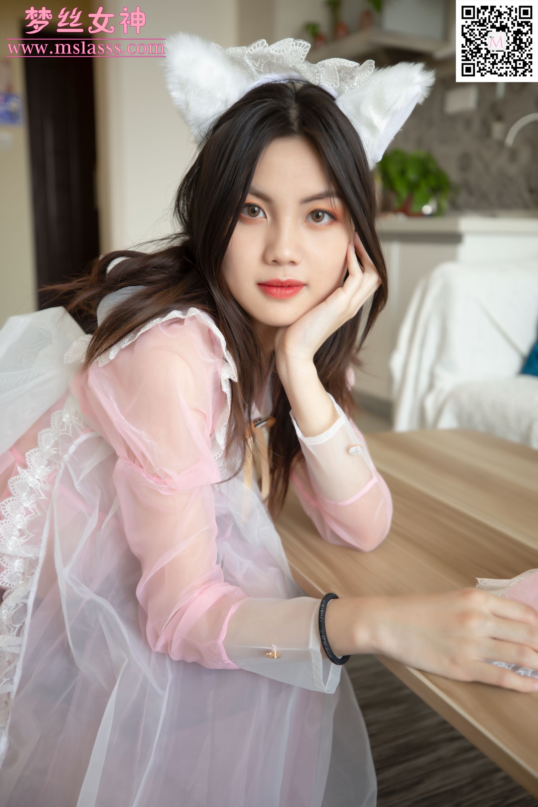 [梦丝女神MSLASS]  VV 粉红女仆_第2张