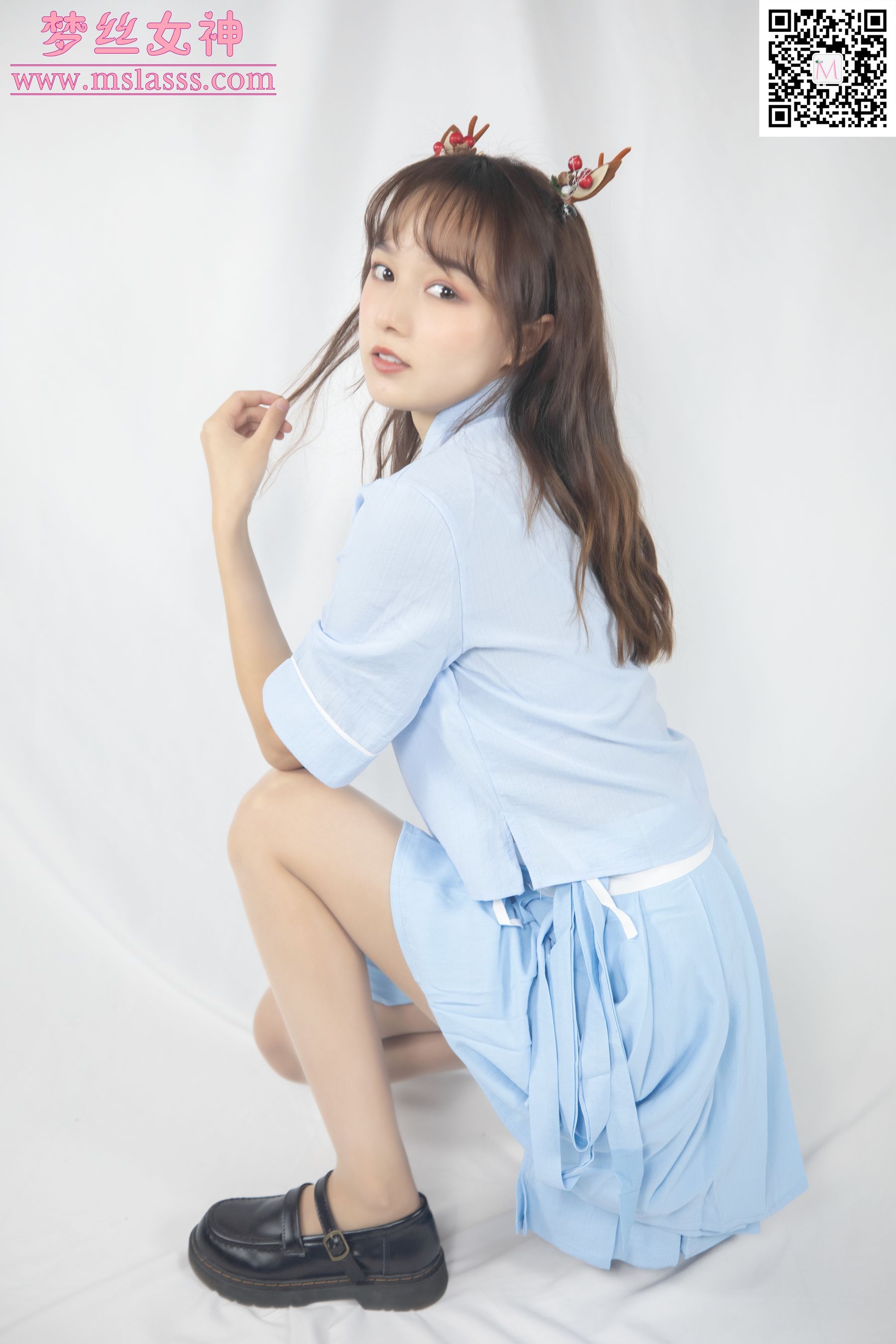 [梦丝女神MSLASS]  玥玥 蓝色古装仙女颜值_第3张