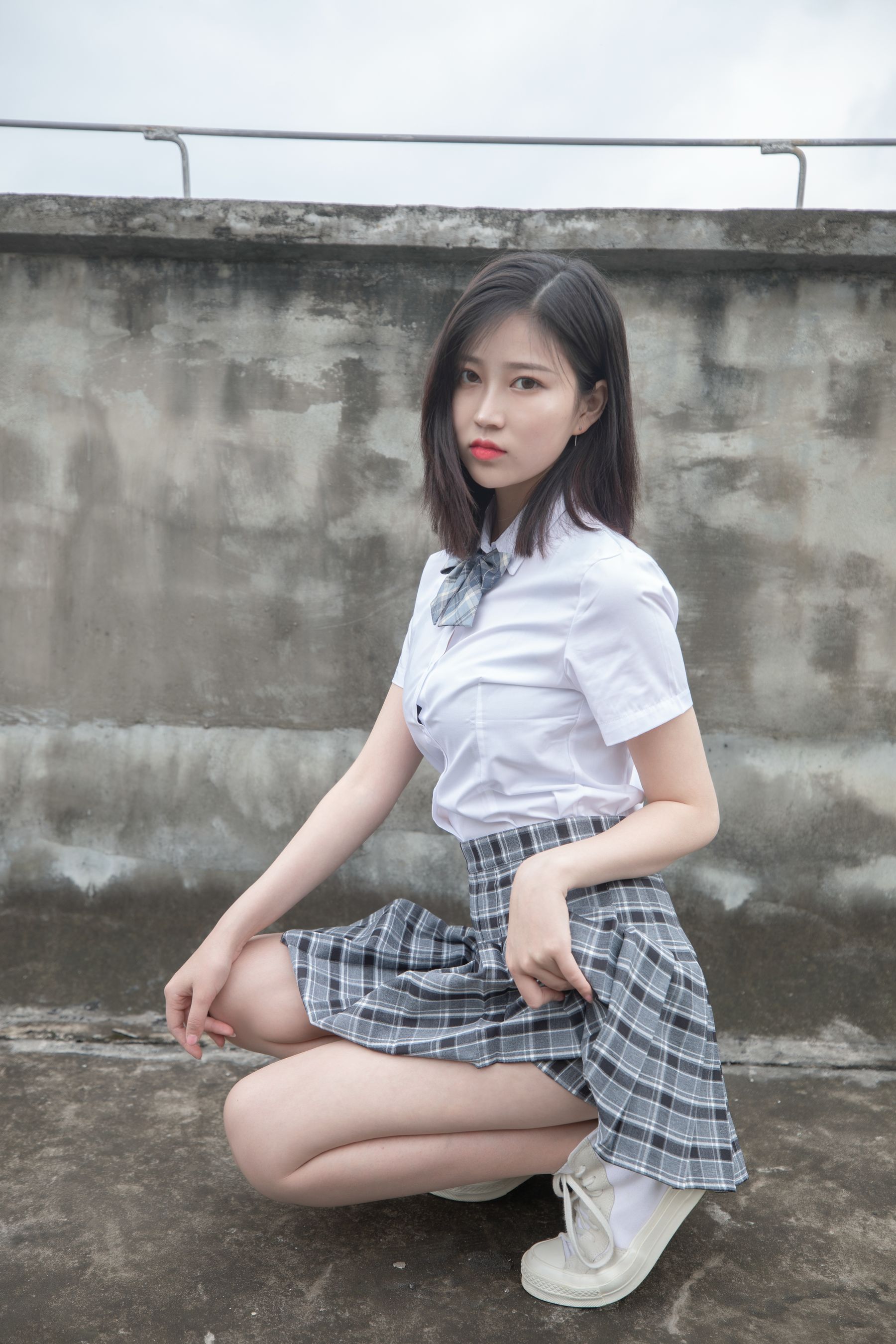 [梦丝女神MSLASS] 子然 天台JK_第5张