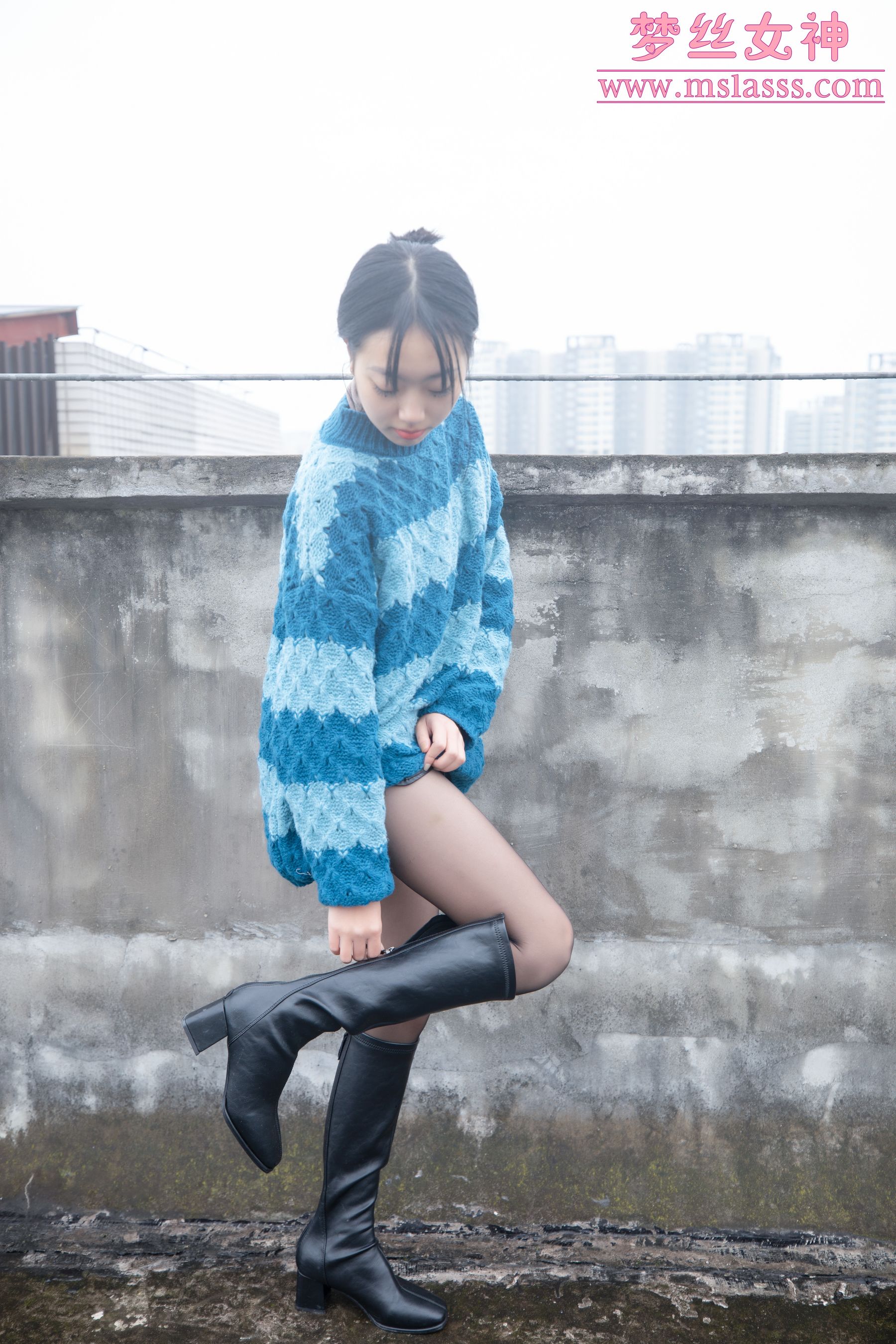 [梦丝女神MSLASS] 凌凌 靴下黑丝BY肉丝_第2张