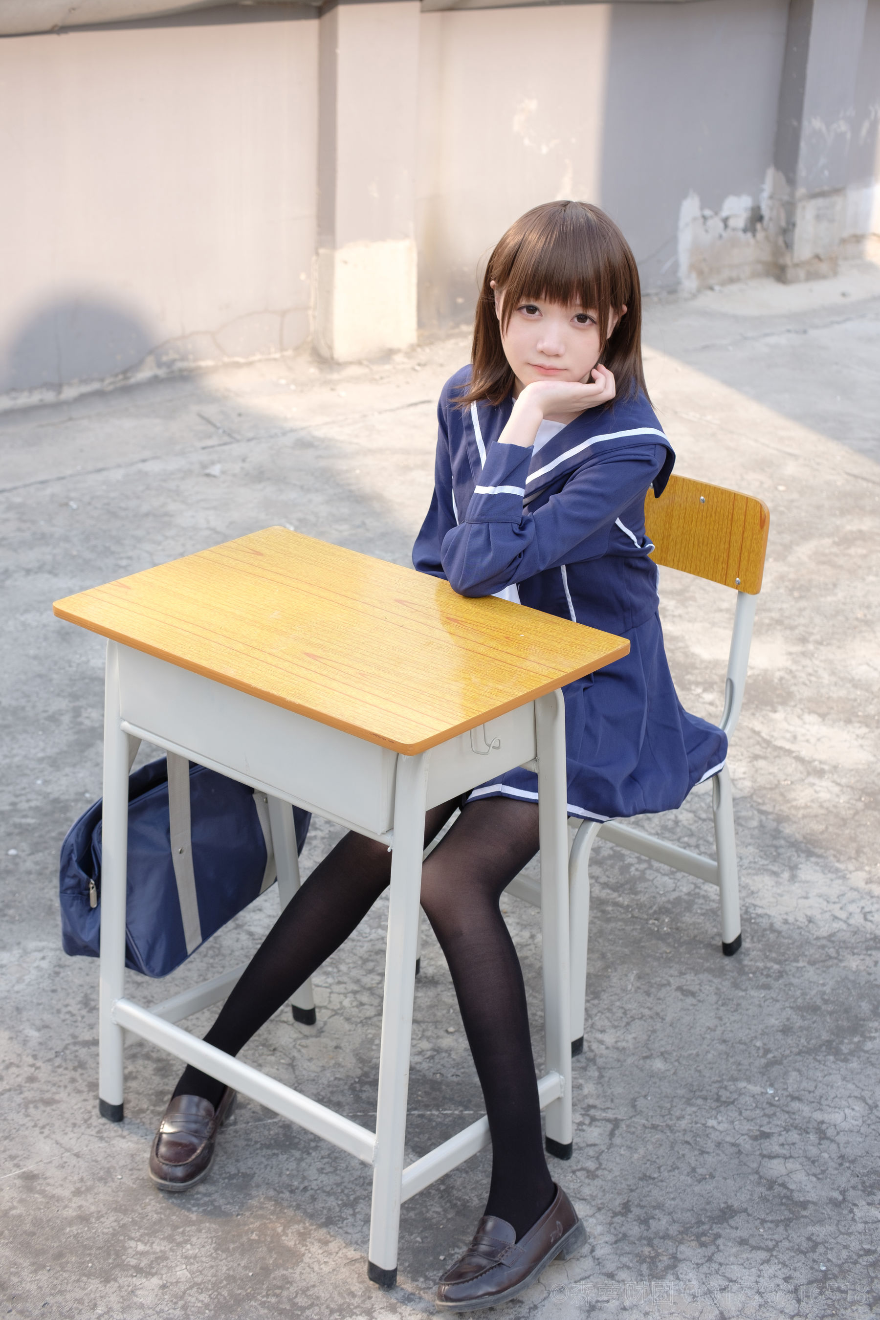 [森萝财团] X-043 天台黑丝水手服_第4张