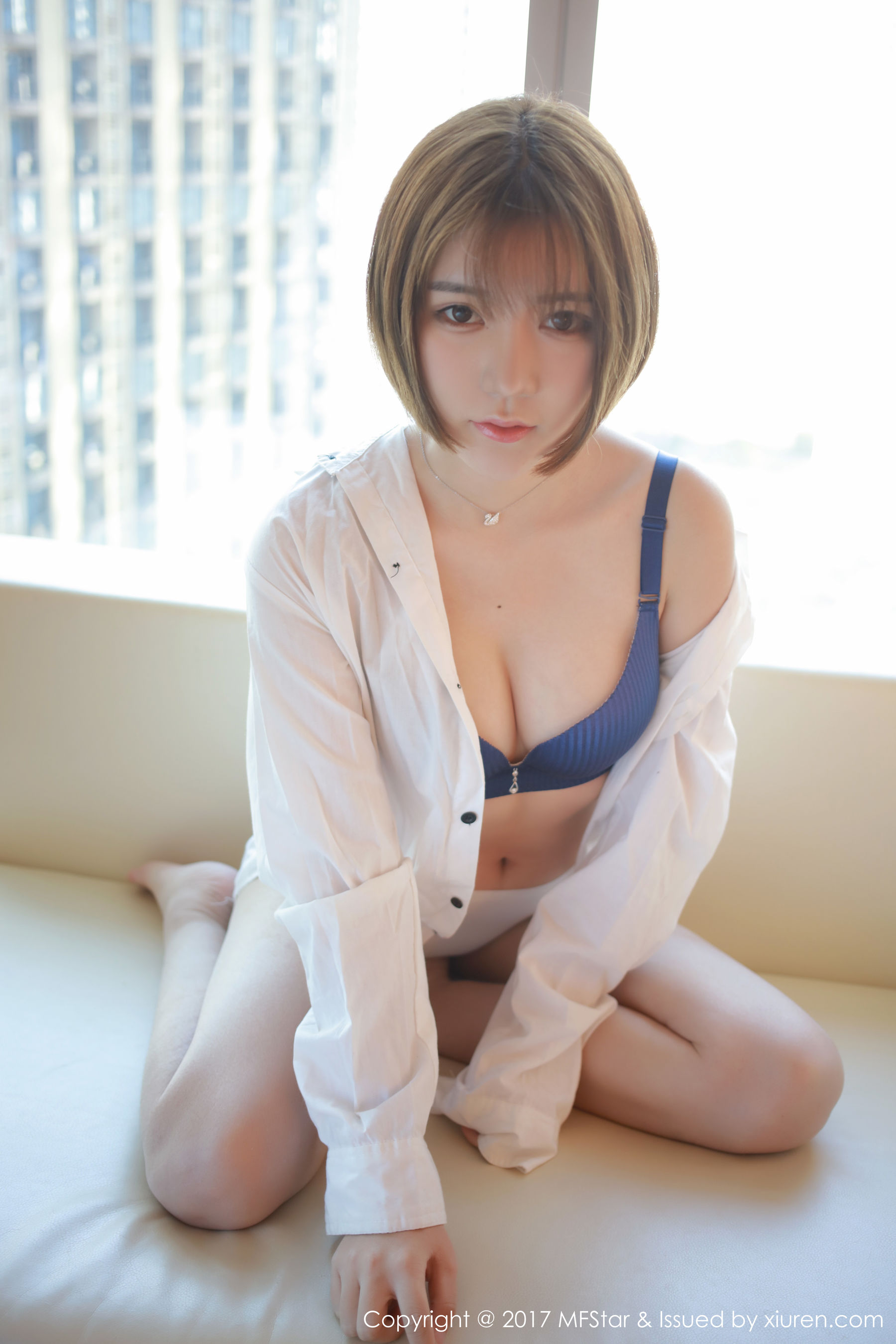 冷不丁《性感衬衫与蕾丝诱惑》 [模范学院MFStar] Vol.089_第1张