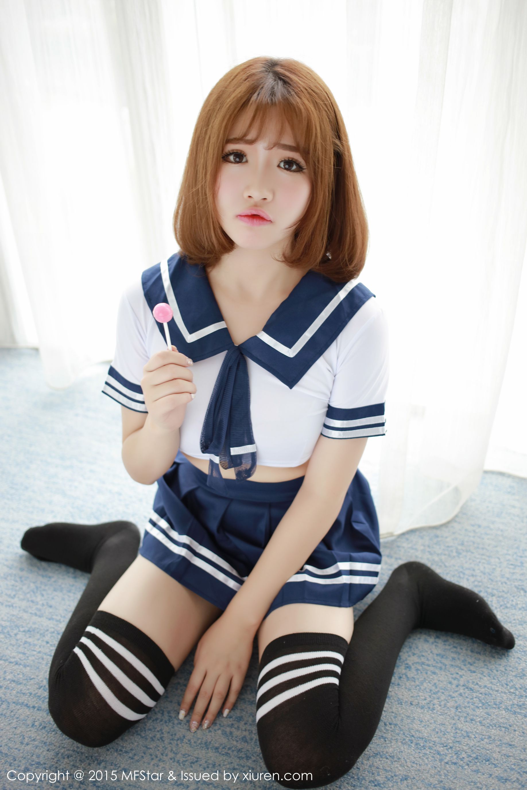 徐cake 《性感水手服+粉色抹胸连体服》 [模范学院MFStar] Vol.020_第4张