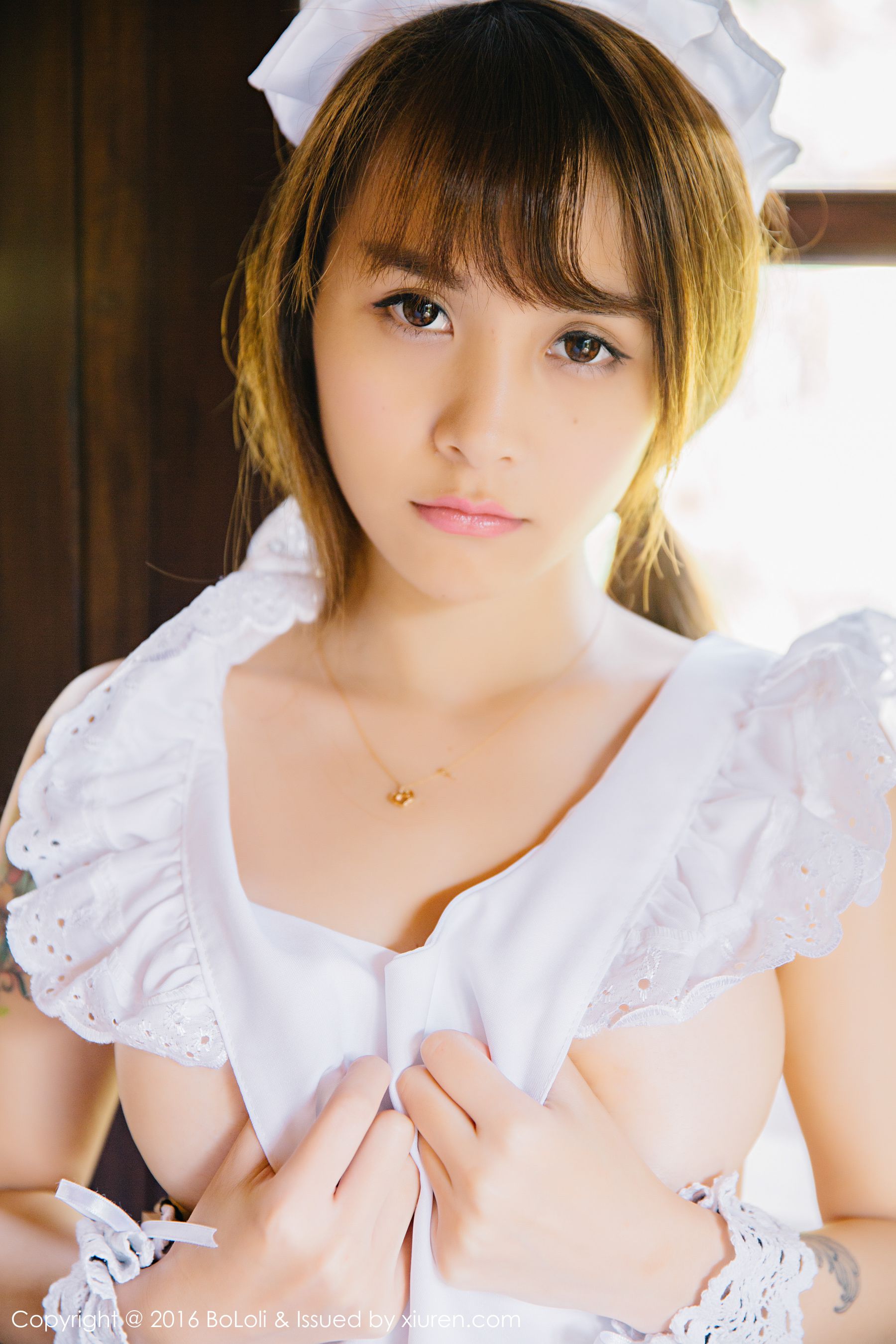 夏美酱《越南大叻旅拍》女仆装+死库水 [BoLoli波萝社] Vol.084 写真集_第1张