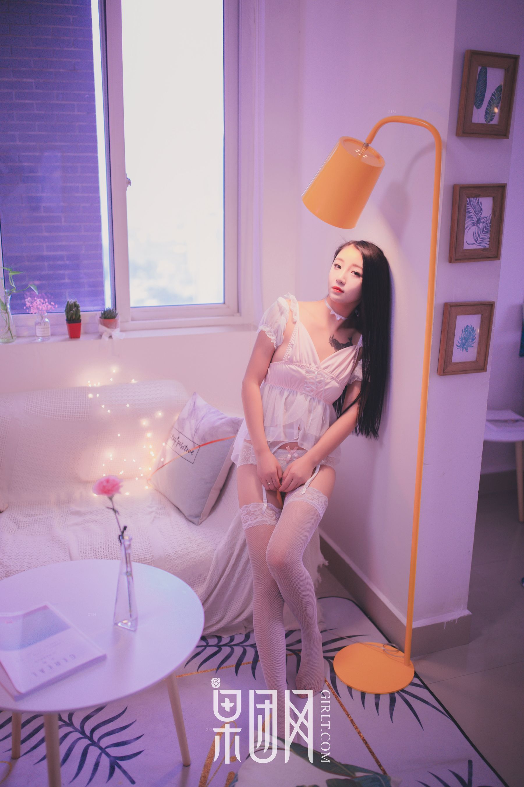 《清纯女神身着白纱，妩媚动人！》 [果团Girlt-熊川纪信] No.027_第2张