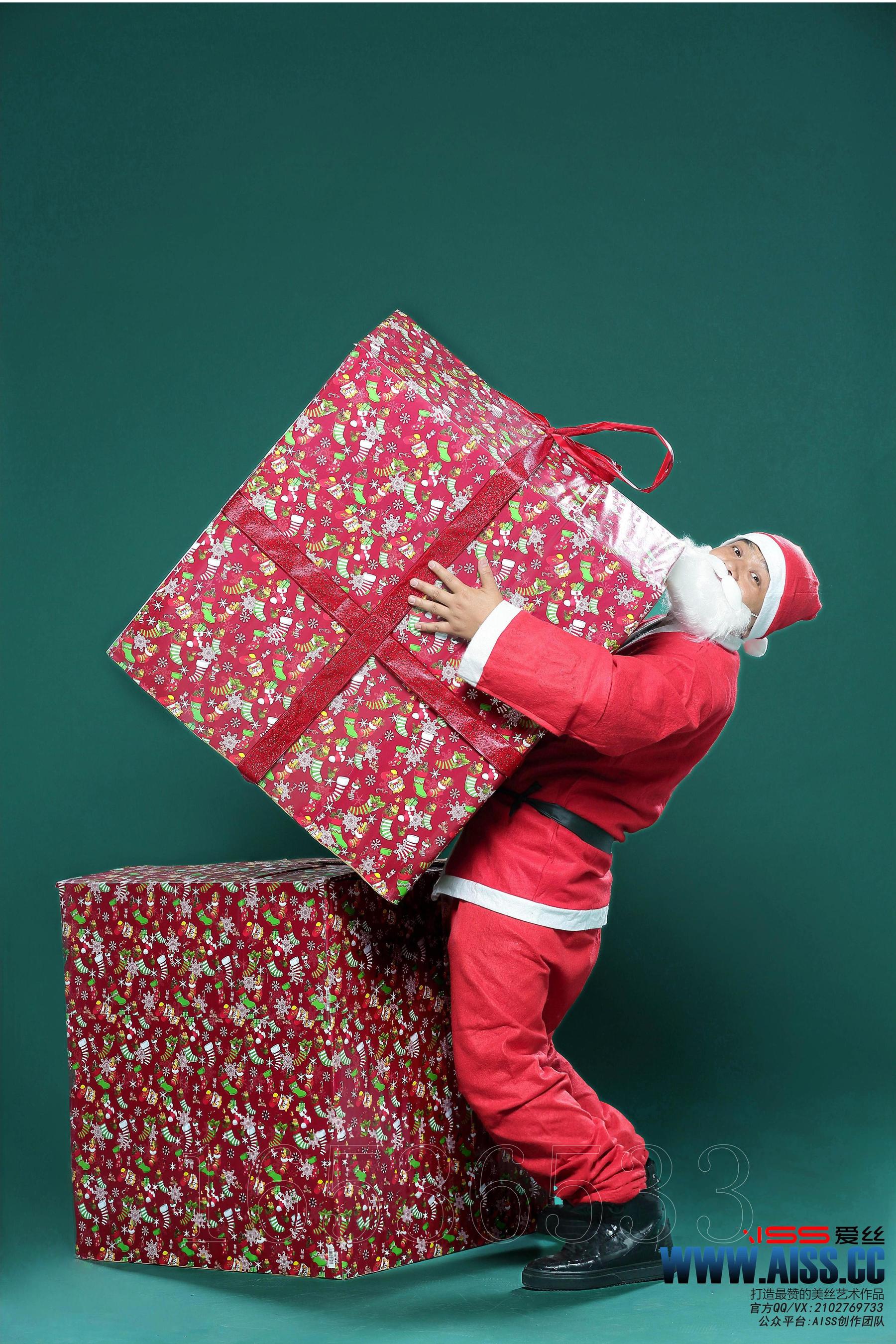 陈雅漫/松果儿《圣诞丝袜狂欢》 [AISS爱丝]_第1张