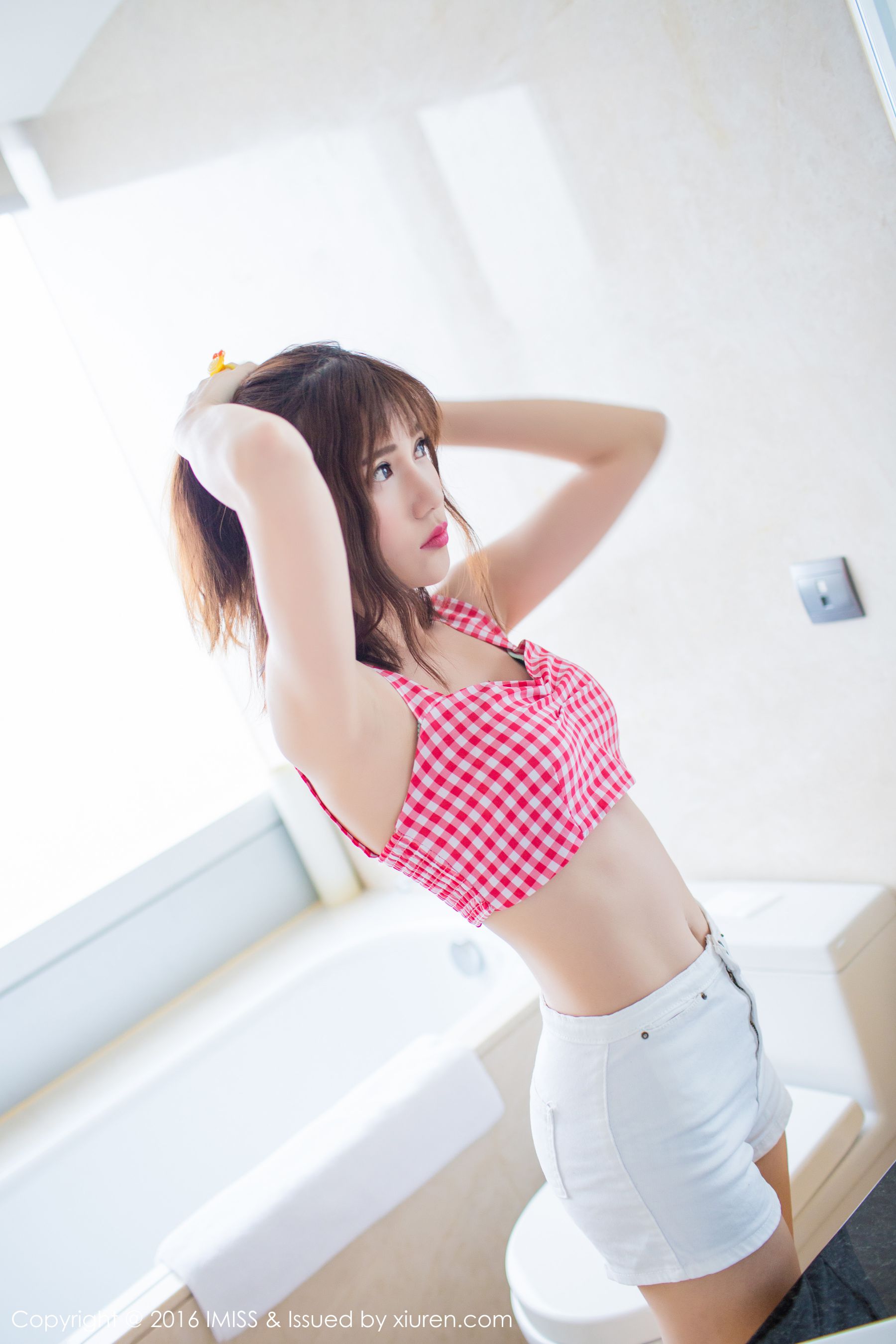 Sandy陈天扬《热裤+性感蕾丝+白衬衫》 [爱蜜社IMiss] Vol.072_第1张