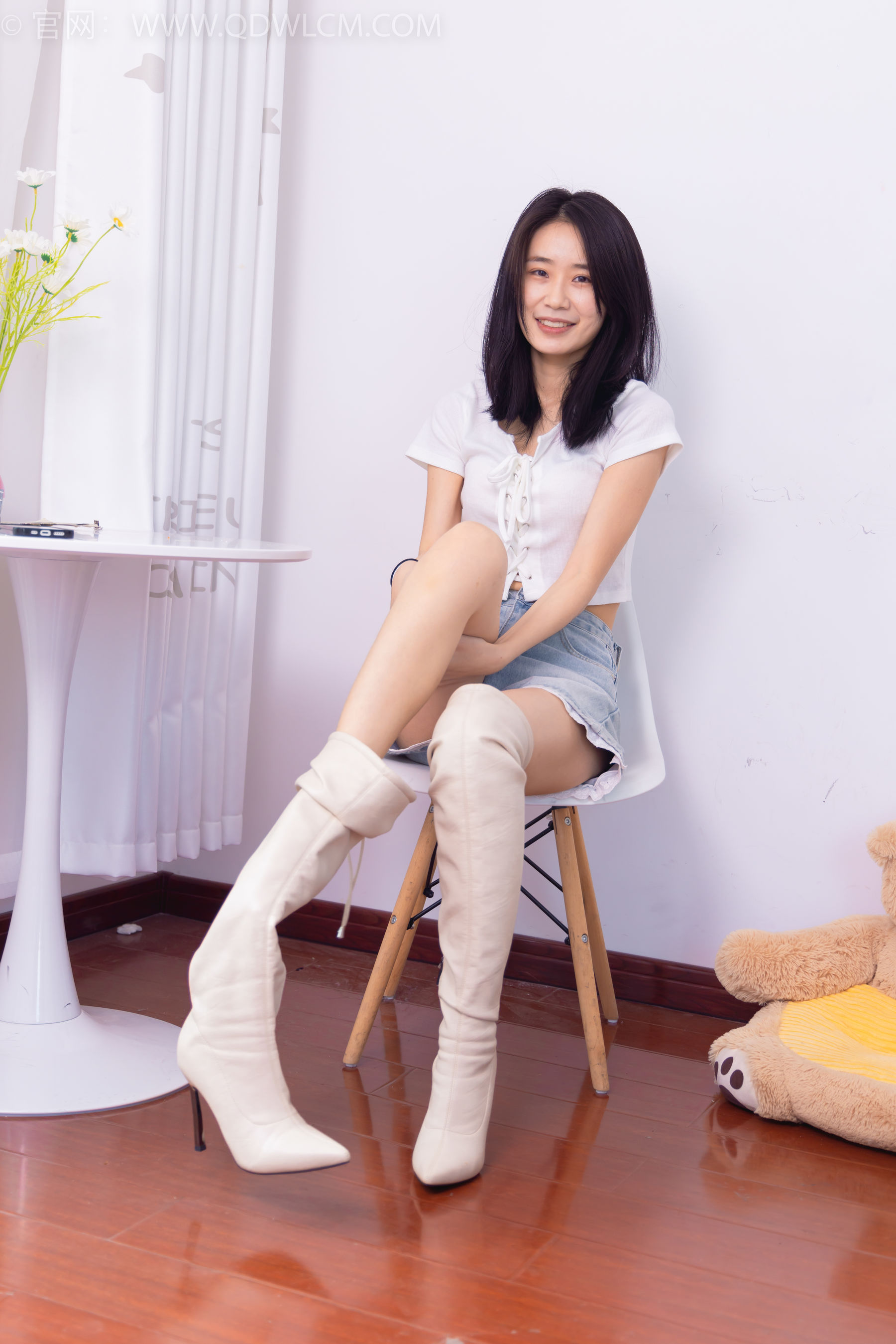 物恋传媒 No.1552 菜菜-白色的花_第4张