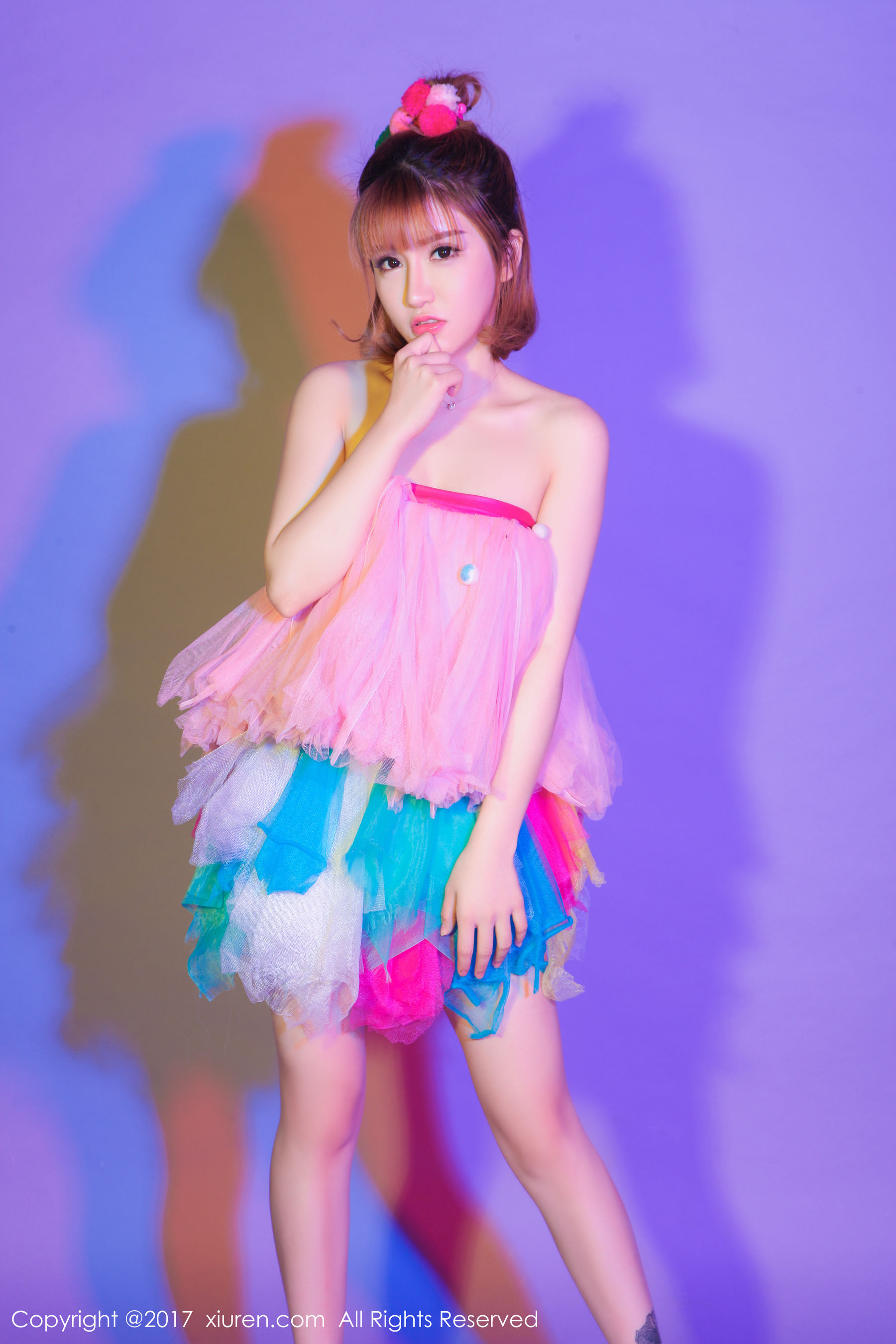 K8傲娇萌萌Vivian《COS超级索尼子+梦幻七彩裙子》 [秀人网XIUREN] No.722_第2张