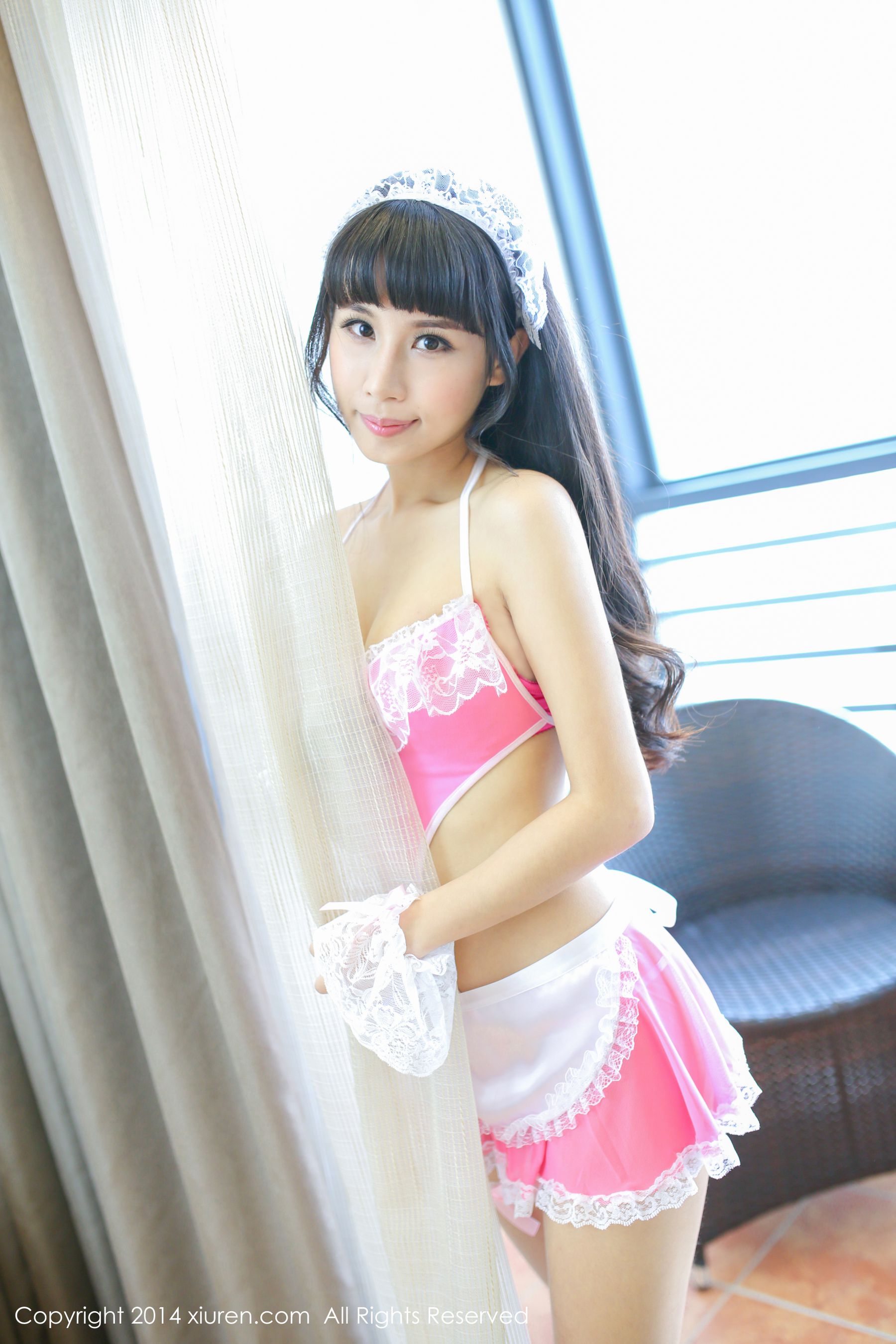 涵涵Blackangela《厨娘装+猫耳cosplay》 [秀人网XiuRen] No.132_第2张