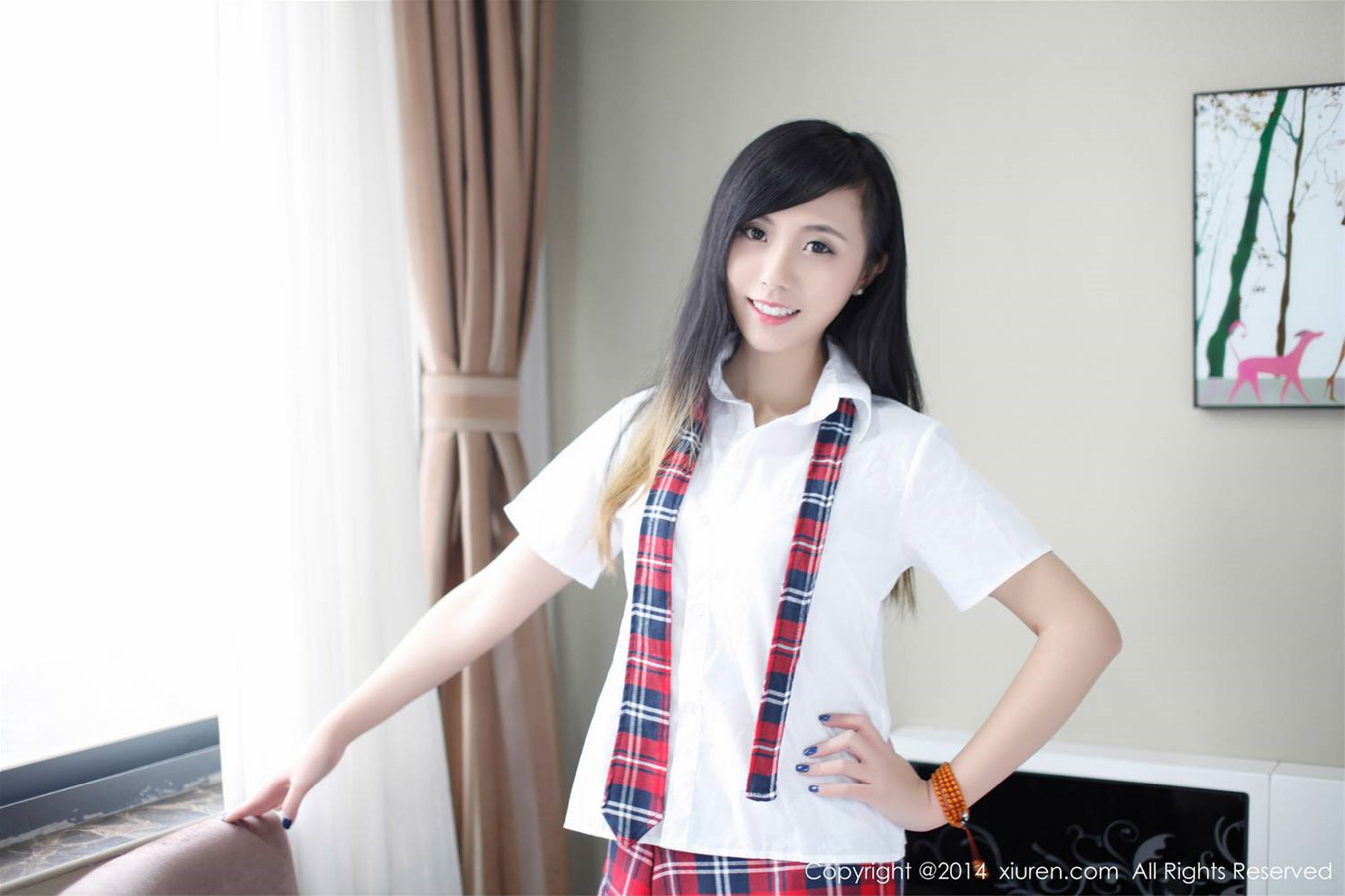 甜美新人模特：谢忱倬 [秀人网XiuRen] No.254_第2张