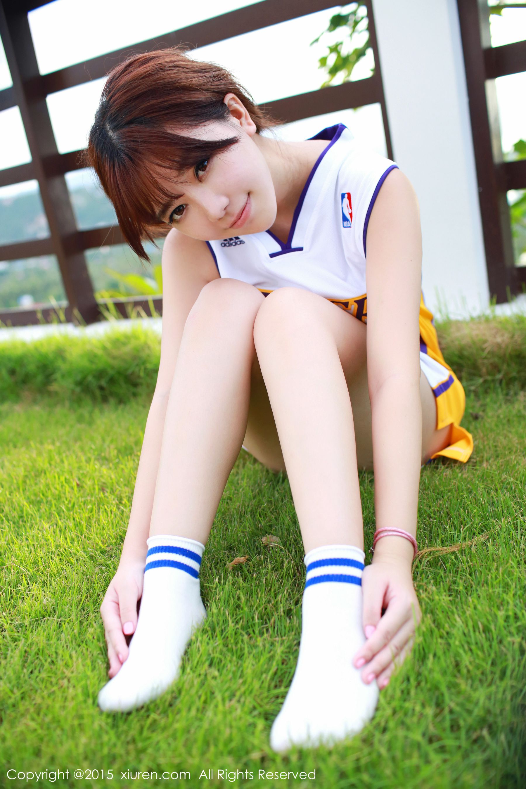 刘飞儿Faye《科比篮球服+布条内衣》 [秀人网XiuRen] No.452_第5张