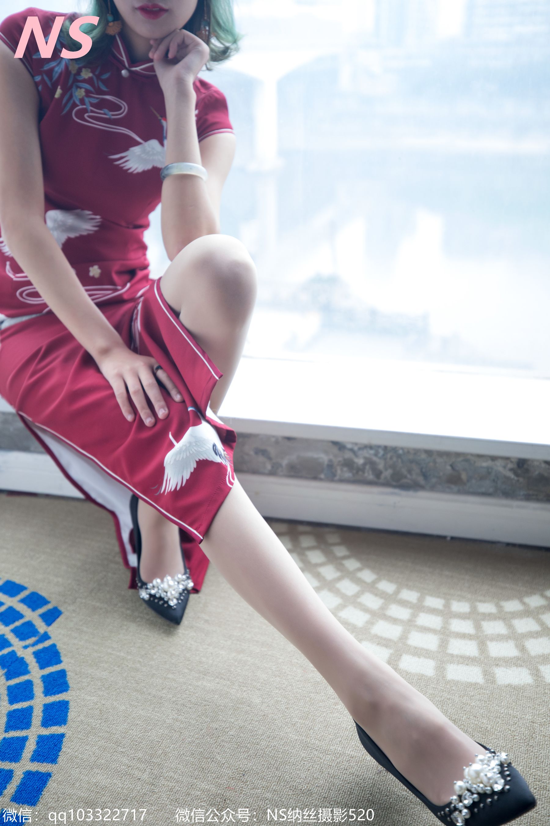 [纳丝摄影]  张若若 旗袍丝袜_第1张