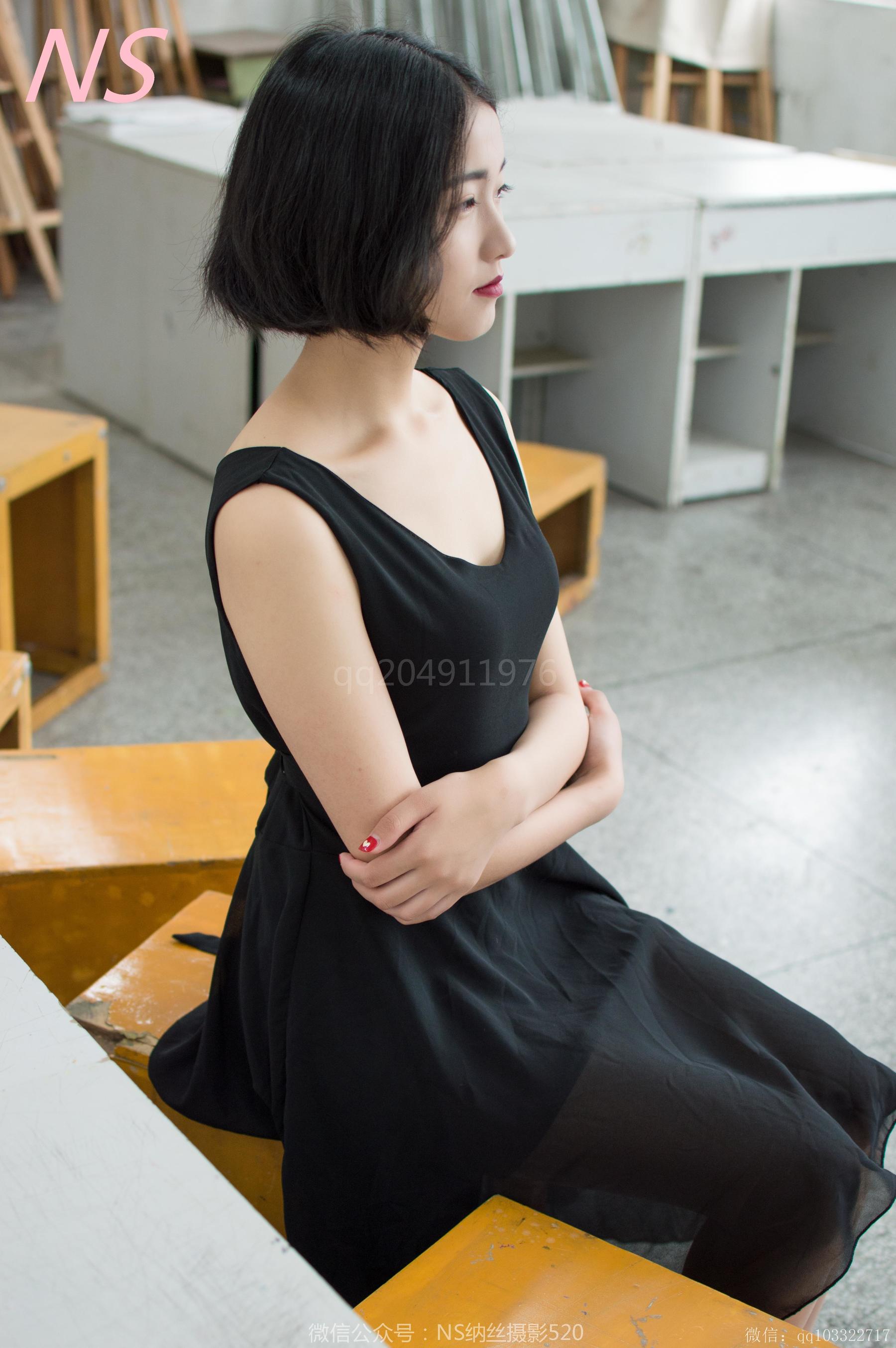 [纳丝摄影]  柔惠 黑色丝袜的画室含苞欲放_第2张