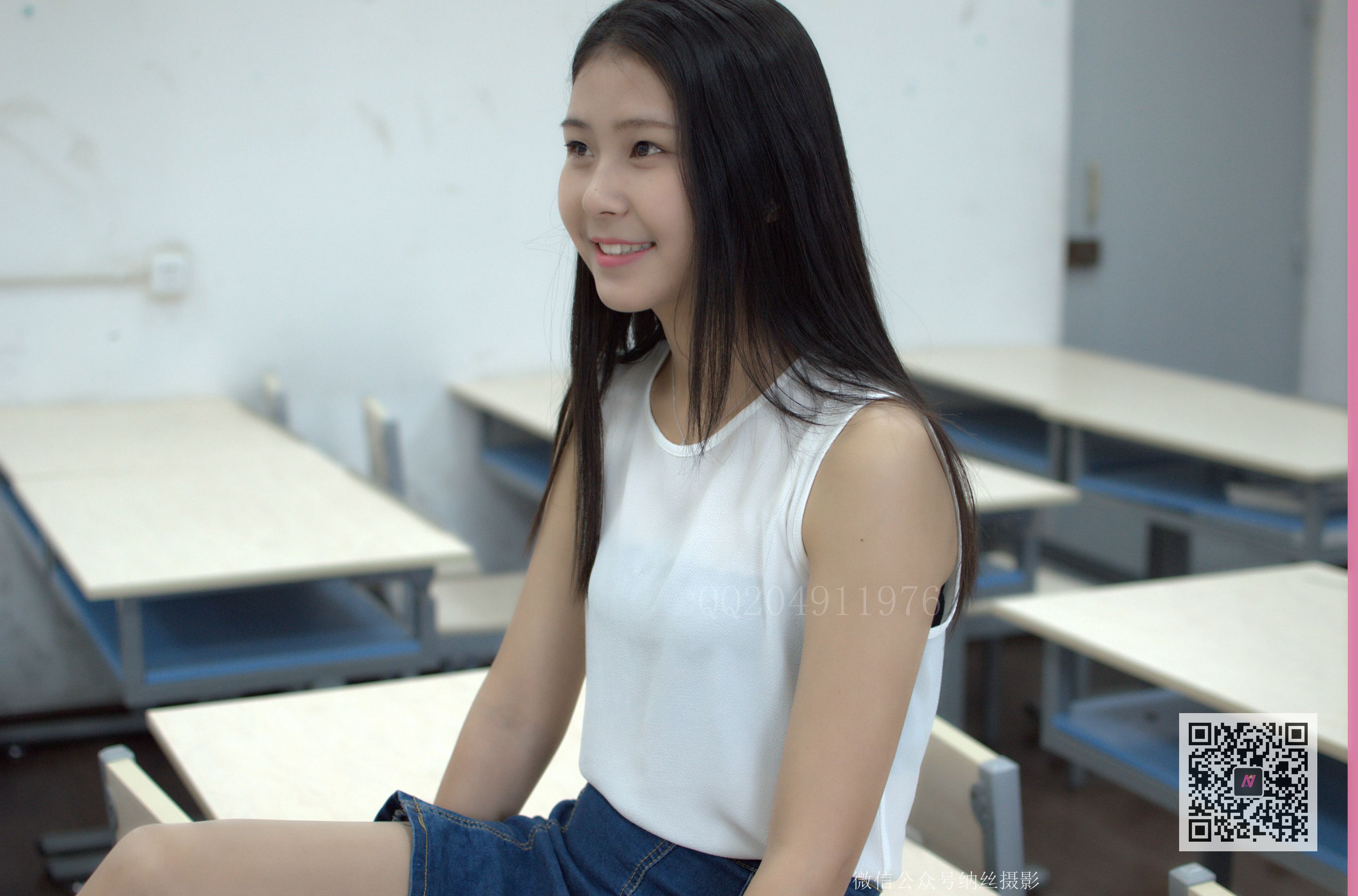 [纳丝摄影] NO.025 张允儿 清纯少女课室肉丝脚丫_第2张