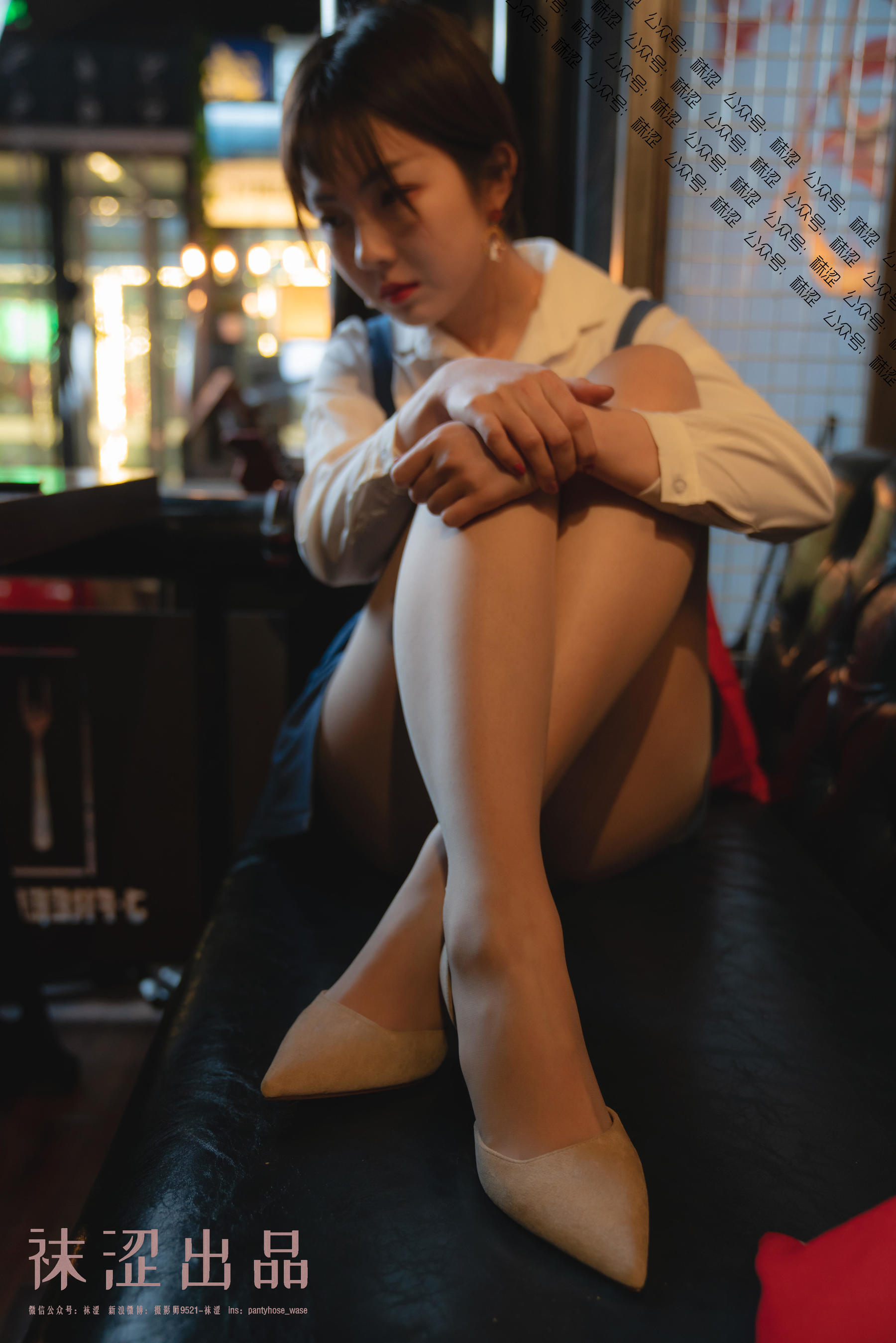 [袜涩] VOL.059 暖暖 牛仔连体裤_第4张