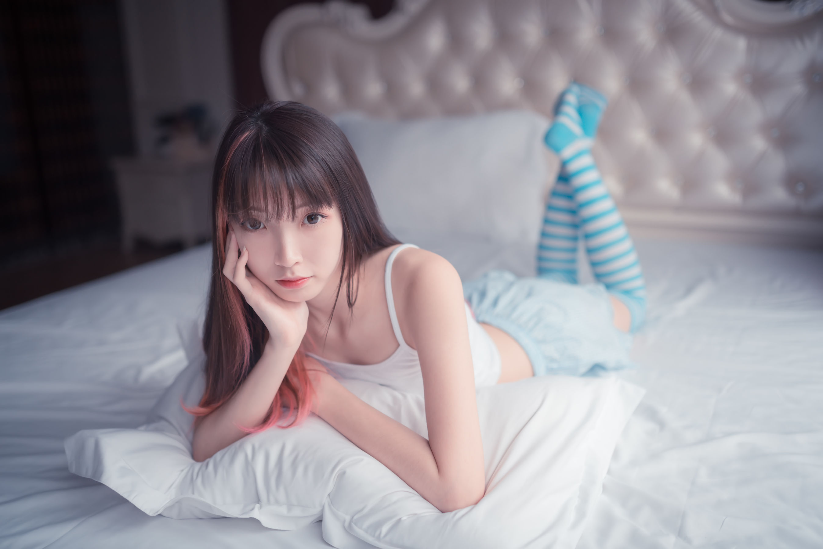 [风之领域] NO.014 祖木子 蓝白条纹丝袜小可爱_第5张