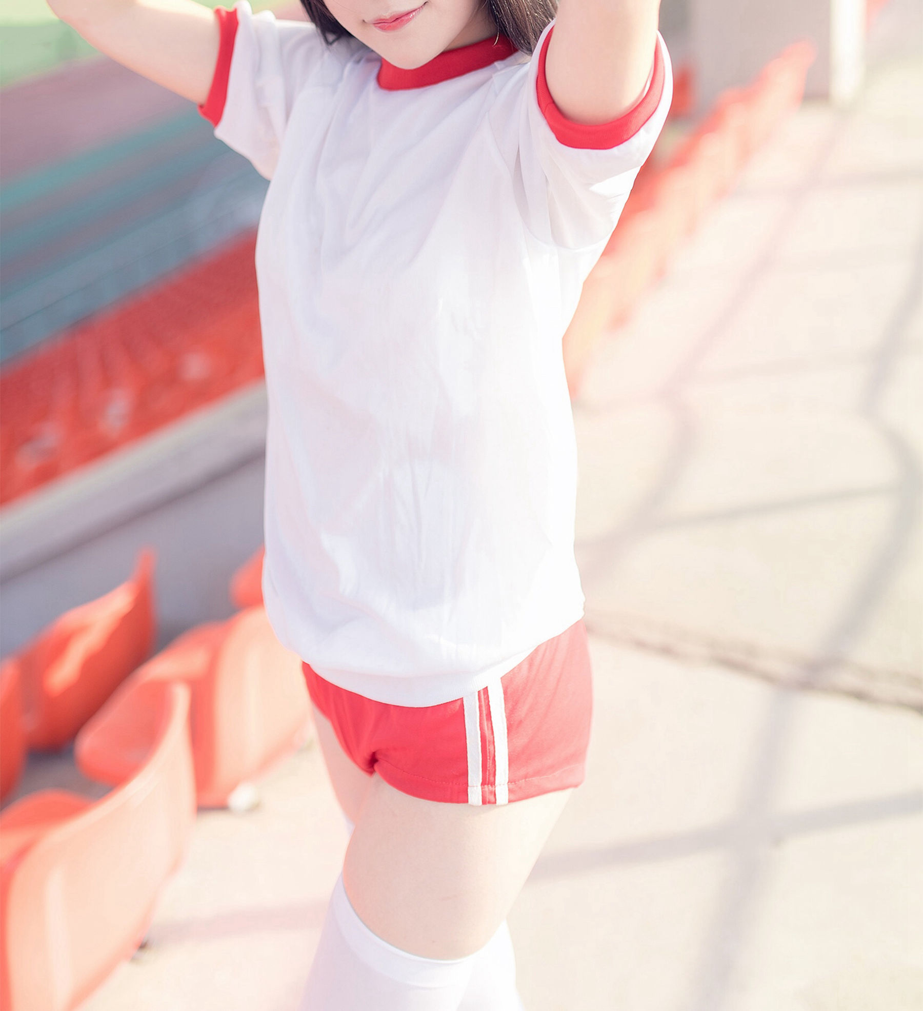 [风之领域] NO.112 运动场上的白丝体操服少女_第4张