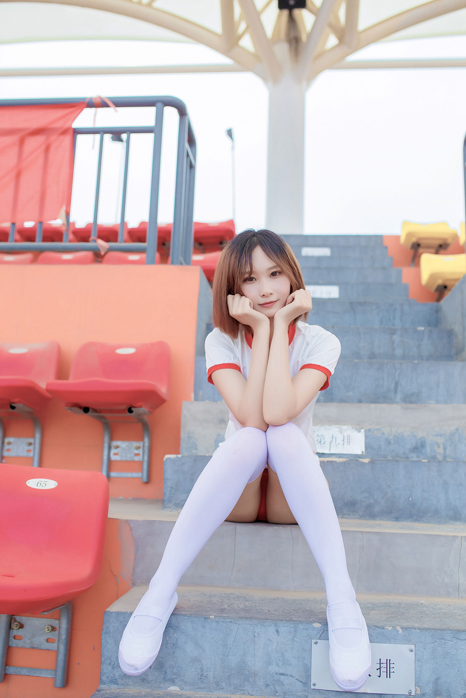 [风之领域] NO.132 体操服少女的过膝白丝_第3张