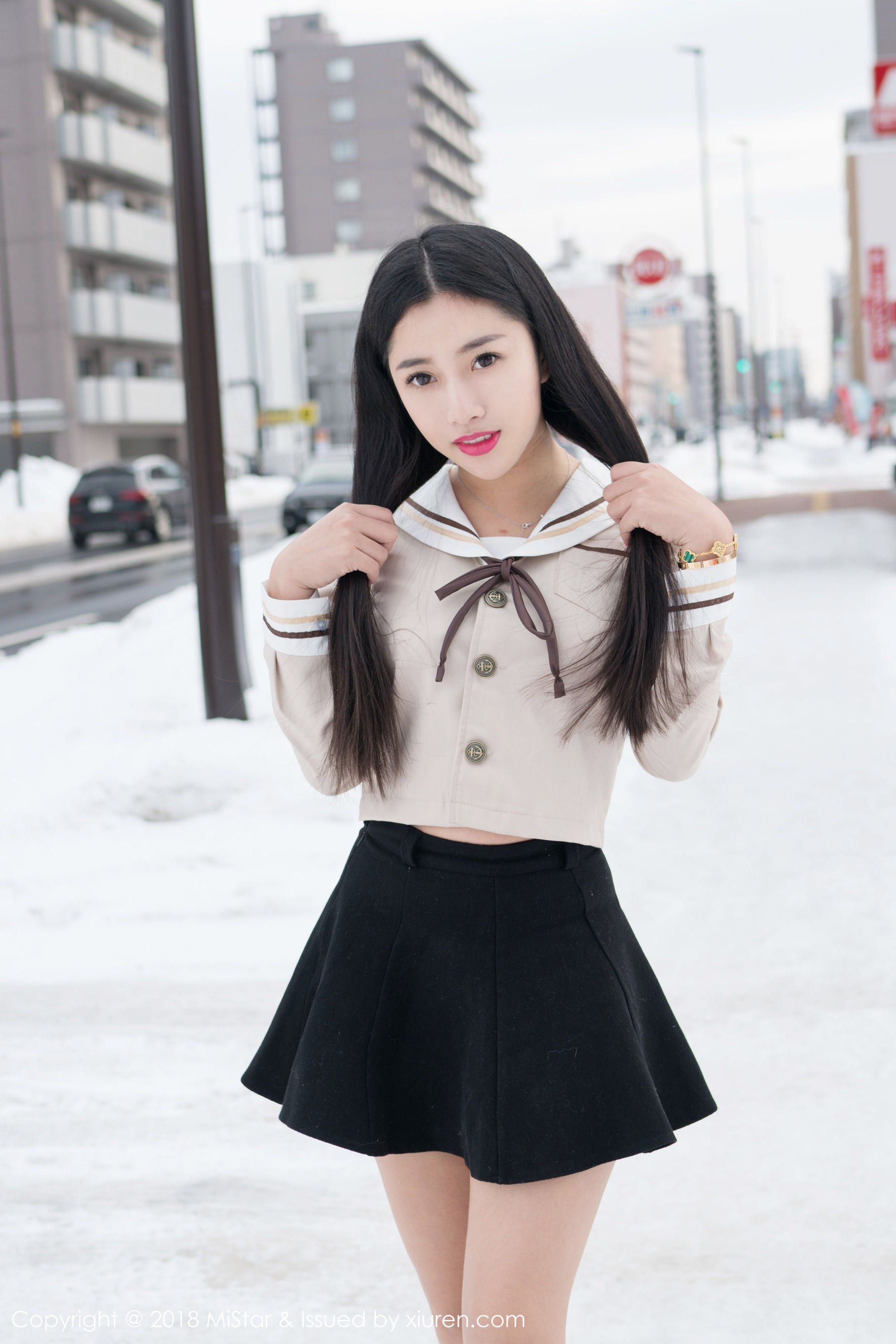 陈嘉嘉Tiffany《雪中有佳人+性感肚兜》 [魅妍社MiStar] VOL.216_第3张